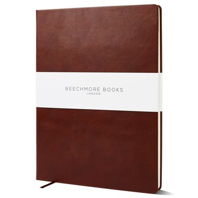 Chestnut Brown (A4) Letter Size Ruled Hardcover Vegan Leather Journal