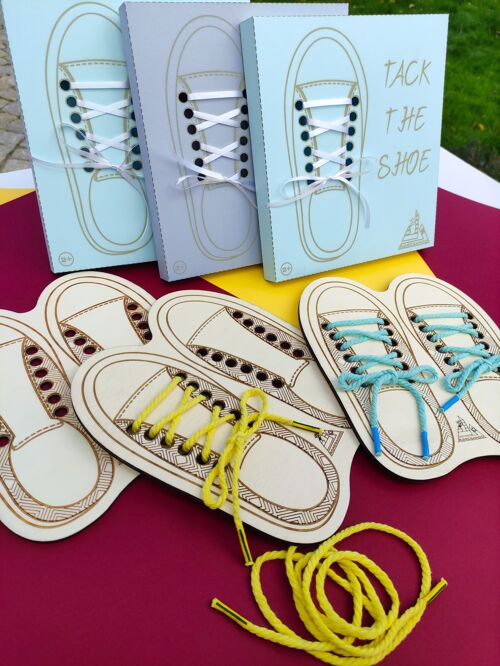 Tack the Shoe, Education, Montessori Wood Lacing Toy