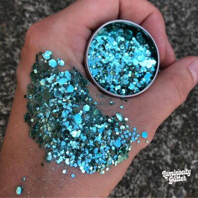 Aqua Sky Turquoise Eco Glitter Blend - Biodegradable Glitter Mix