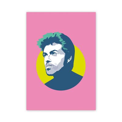 NEU! George Michael – Rosa Giclée-Druck