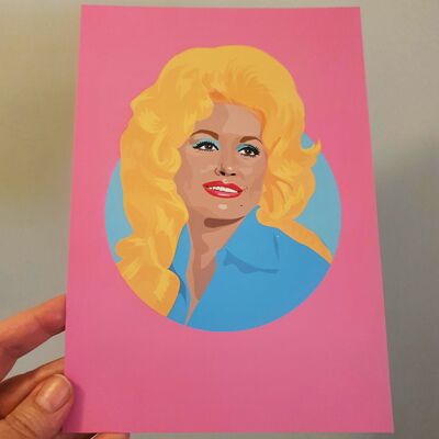 New! Dolly Parton Mini Print A5