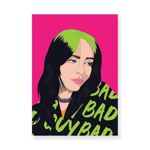 Billie Eilish Giclée Print Pink