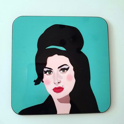 Amy Winehouse Coaster Green