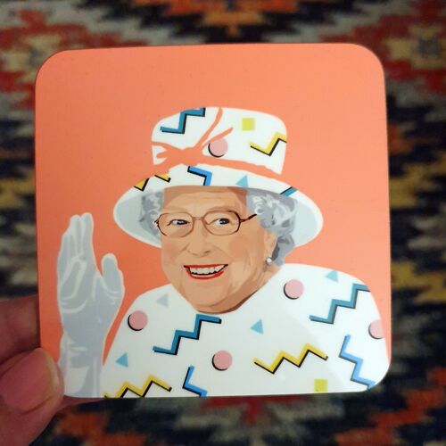 Queen Elizabeth Coaster Pink