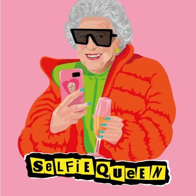 Selfie Queen Pink Stampa Giclée