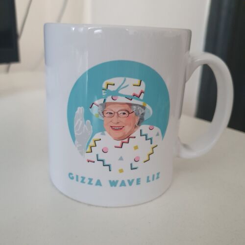 Queen Elizabeth Wave Mug White