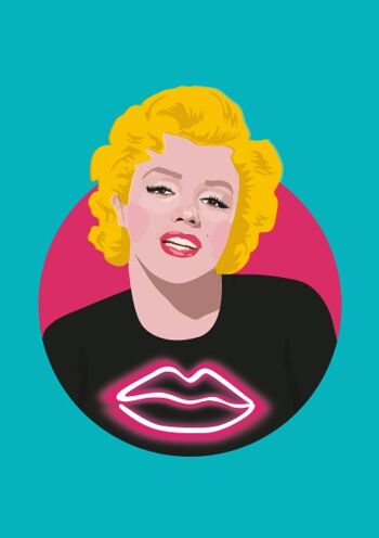 Carte postale Marilyn Monroe A5 1