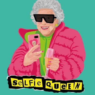 Selfie Queen A5 Postkarte