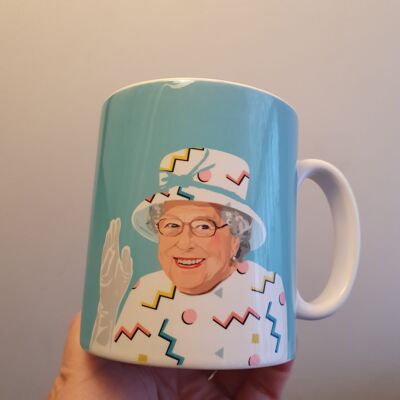 Tazza Queen Elizabeth blu