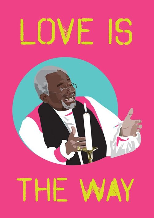 Love Is – Bishop Curry Postcard PINK!