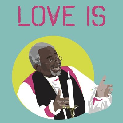 L'amour est - Carte postale Bishop Curry