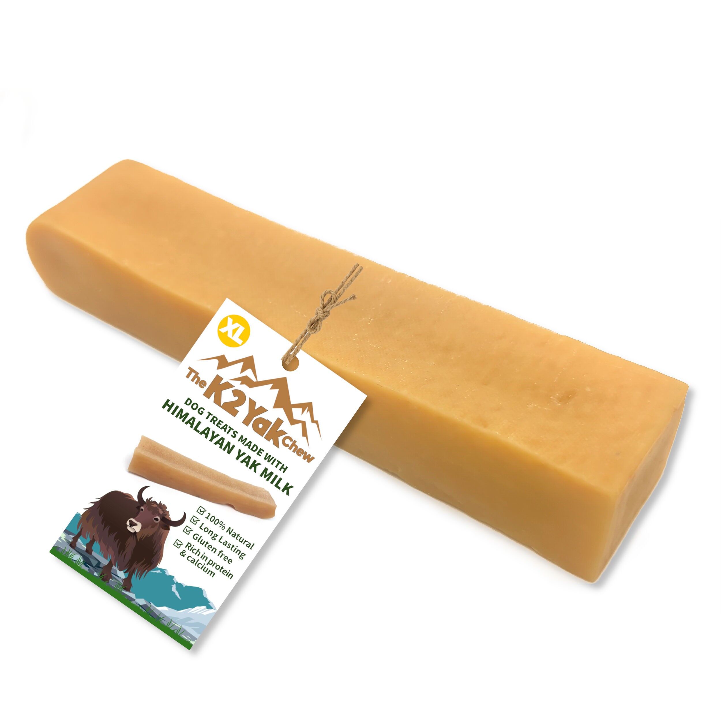 K2 Yak Chews - Golosinas naturales de larga duración para perros (extragrandes, 170-200 g)