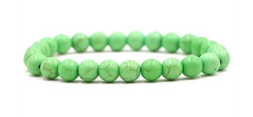 ACTION POWER |  Green Turquoise 8mm mala bracelet in gift bag