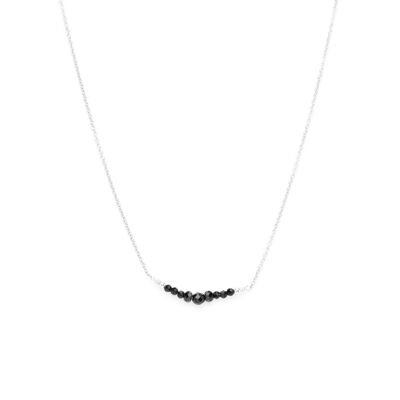 collier chance pierres argent noir