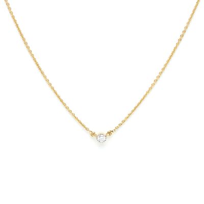 collier joaillerie solitaire or jaune blanc
