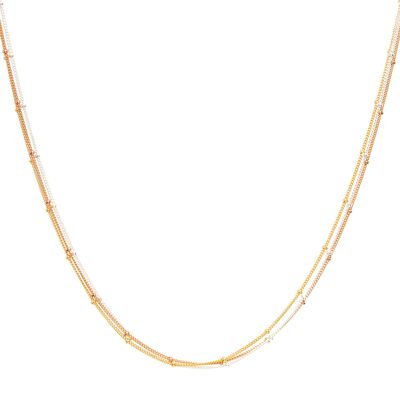 collier satellite Triple trois ors sans pierre