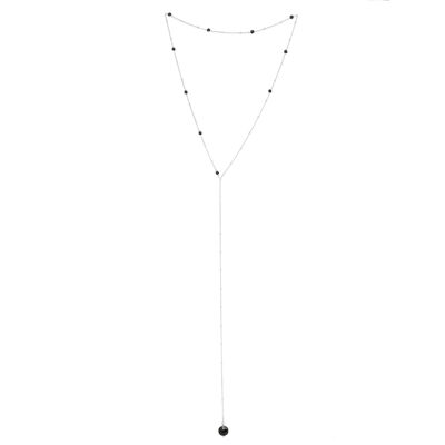 collier satellite Vice Versa argent noir