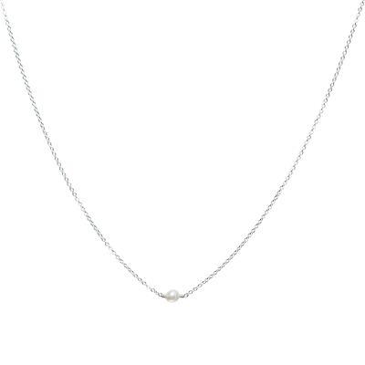 collier stella Simple argent blanc