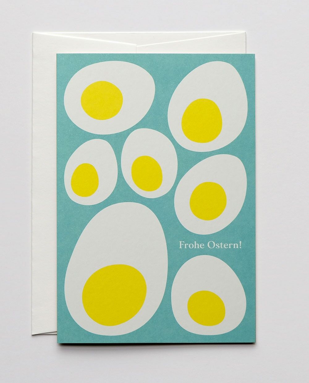 Osterkarte Spiegeleier, mit Umschlag