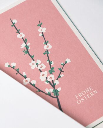 Branche de fleur de carte de Pâques, avec enveloppe 2