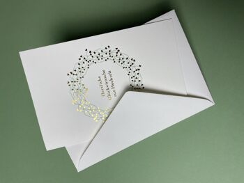 Carte de mariage couronne d'or, avec enveloppe 3