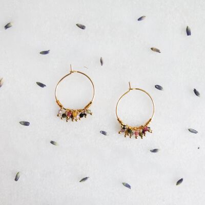 Cerchi al tramonto, perle di tormalina