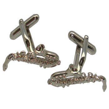 Boutons de Manchette Saxophone - Argent 3