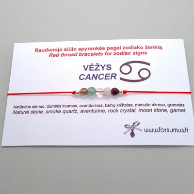 Red thread bracelet for Cancer zodiac sign