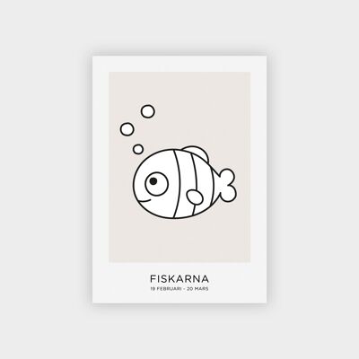 Pisces Mini poster / Gift card