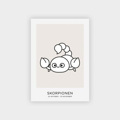 Scorpio Mini poster / Gift card