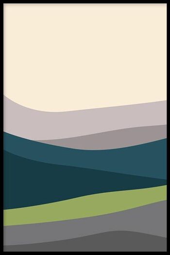 Mountainscape I - Affiche encadrée - 40 x 60 cm 1