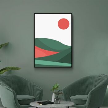Green Waves II - Affiche encadrée - 20 x 30 cm 4