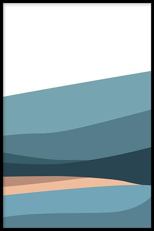 Blue Hills III - Plexiglas - 30 x 45 cm