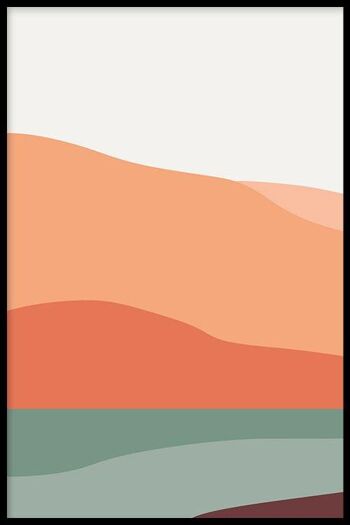 Orange Hills I - Affiche encadrée - 20 x 30 cm 1