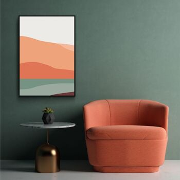 Orange Hills I - Affiche encadrée - 20 x 30 cm 2