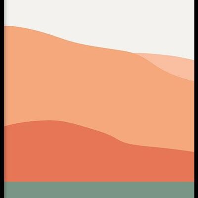 Orange Hills I - Affiche encadrée - 40 x 60 cm