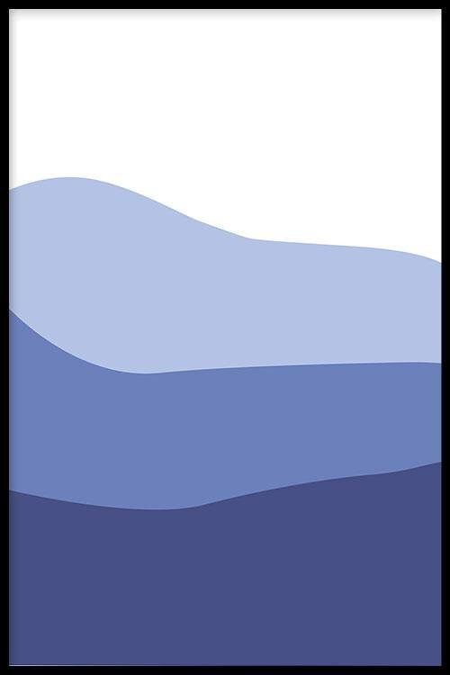 Purple Waves I - Poster ingelijst - 20 x 30 cm