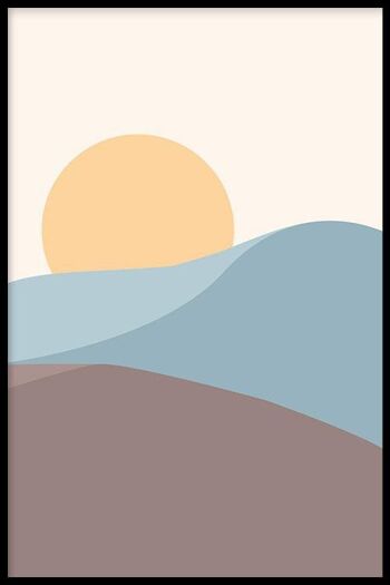 Boho Mountains III - Affiche encadrée - 20 x 30 cm 1