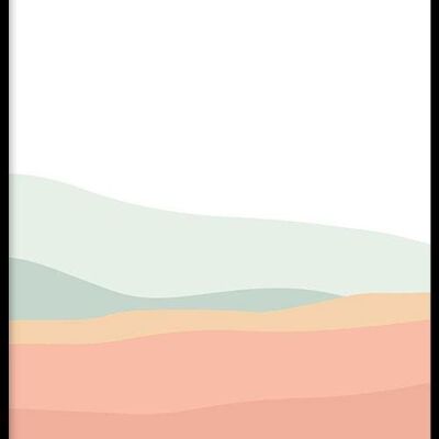 Pastel Landscape I - Poster con cornice - 40 x 60 cm