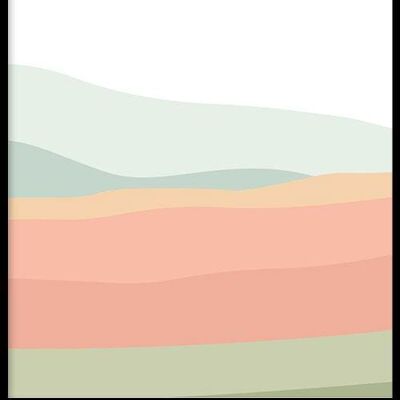 Pastel Landscape I - Poster ingelijst - 40 x 60 cm