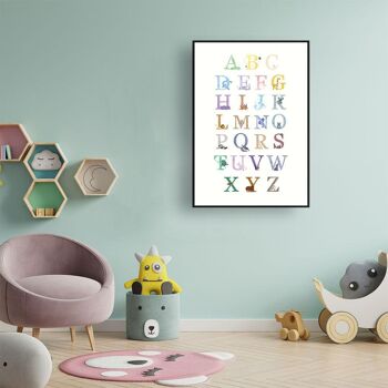 Alphabet animalier - Affiche - 40 x 60 cm 2