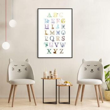 Alphabet animalier - Affiche - 40 x 60 cm 3