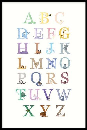 Alphabet animalier - Affiche - 60 x 90 cm 1