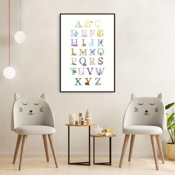 Alphabet animalier - Affiche - 80 x 120 cm 3