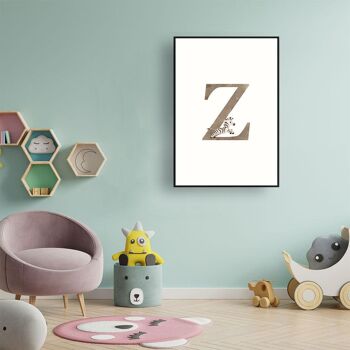 Alphabet Z - Affiche encadrée - 20 x 30 cm 6