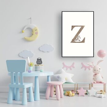 Alphabet Z - Affiche encadrée - 20 x 30 cm 7