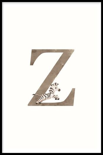 Alphabet Z - Affiche encadrée - 50 x 70 cm 1