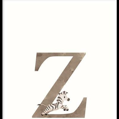 Alfabet Z  - Plexiglas - 30 x 45 cm