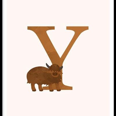 Alphabet Y - Affiche encadrée - 20 x 30 cm
