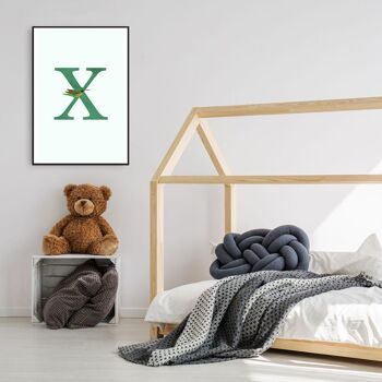 Alphabet X - Affiche encadrée - 20 x 30 cm 3